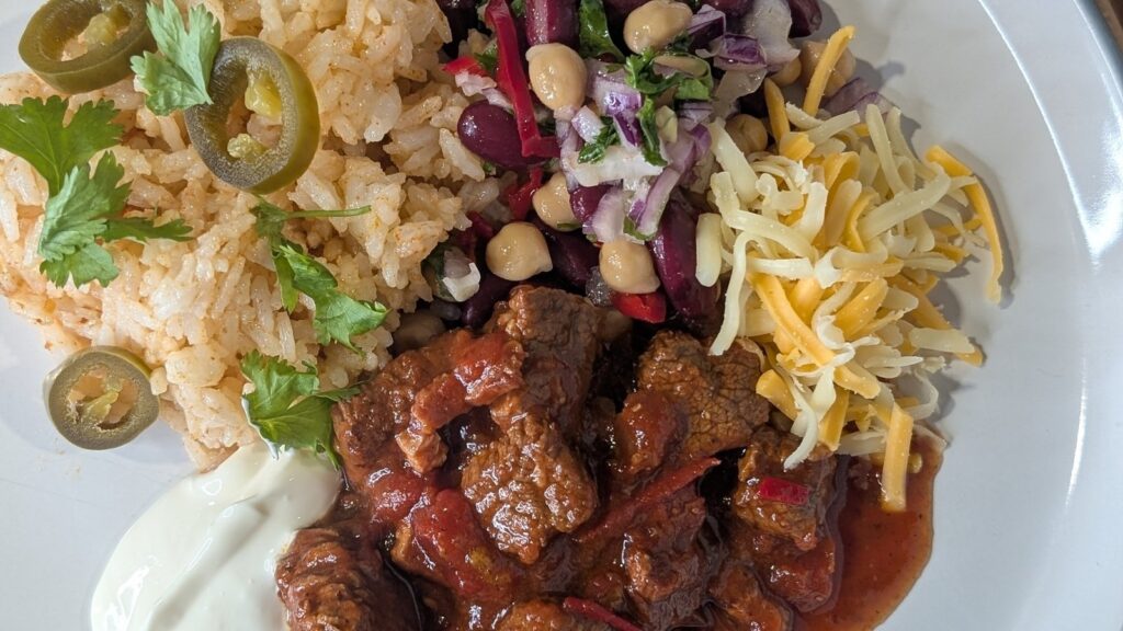 Kevin Aherne's Texas-Brisket-Chili mit Bohnen und Reis: Heute