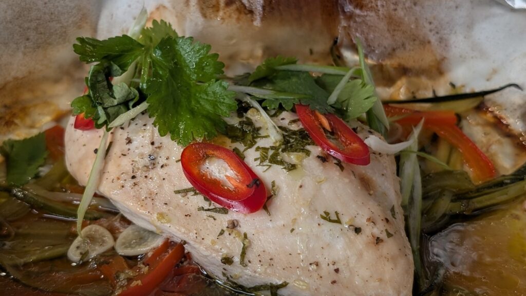 Wade's mit Chili und Honig in Folie gebackenes Hühnchen: Heute