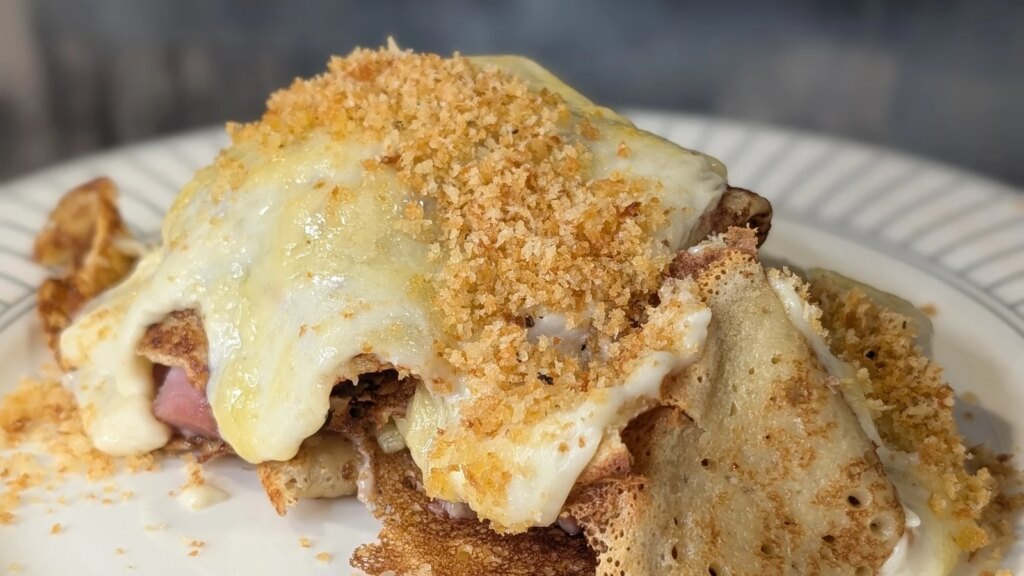 Pfannkuchen im Croque-Monsieur-Stil von Mags: Heute