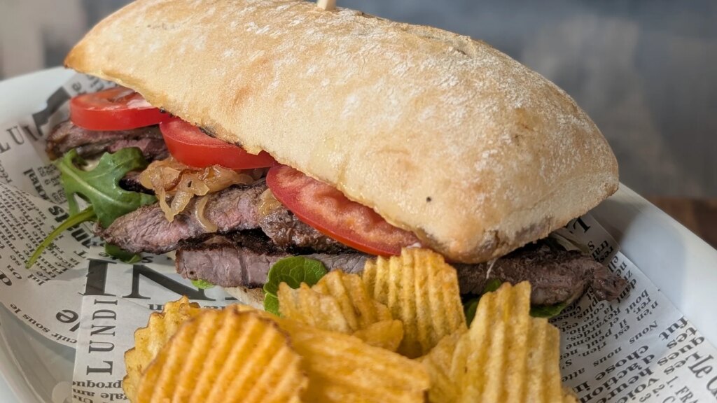 Sarah Butlers Steak-Sandwich mit karamellisierten Zwiebeln