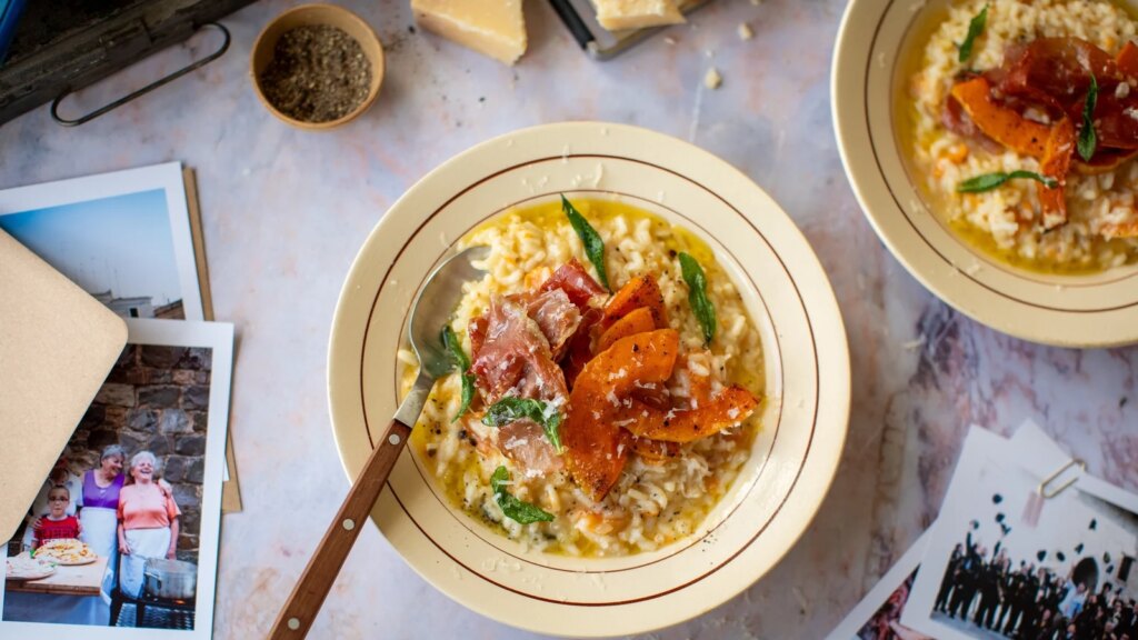 Donal's Italian Kitchen: Kürbisrisotto mit knusprigem Prosciutto