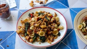 Donal's Italian Kitchen: Orecchiette mit Gemüse und würzigem Pangratto