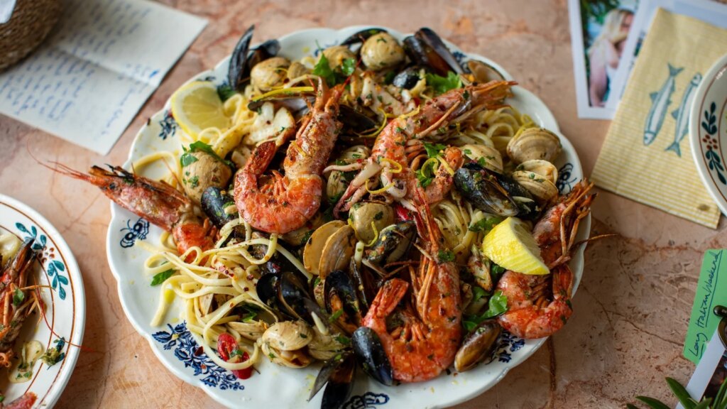 Donal's Italian Kitchen: Gegrillte Schalentier-Linguine